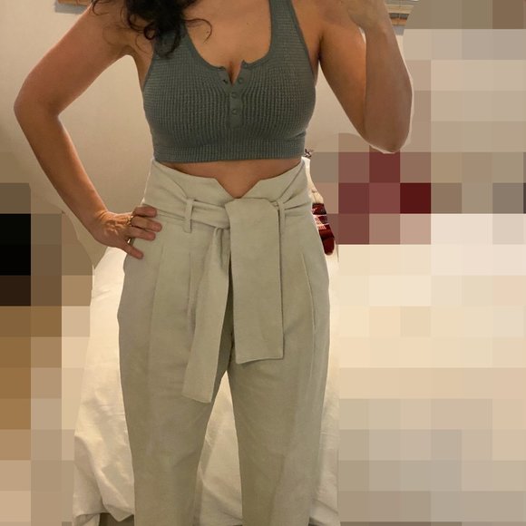 IRO beige tapered high waist straight trouser pants - 100% cotton - NWT - Picture 3 of 15